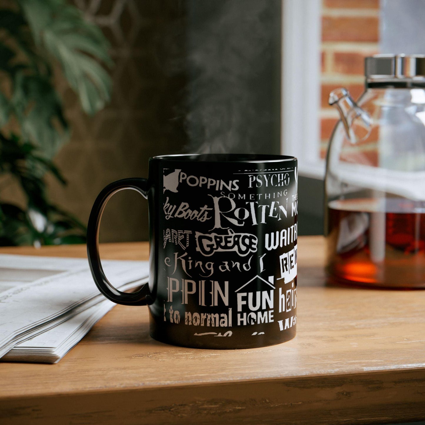 Broadway Black and White Collage Mug, Theatre Lover Gift, Actor Gift, Drama Teacher Gift, Musical Theatre Mug, Theatre Decor