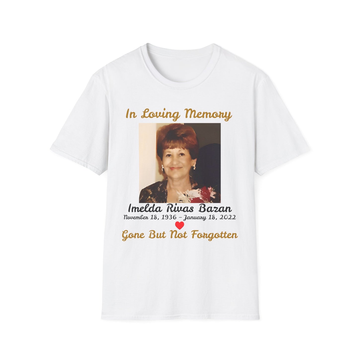 Memorial Personalized T-Shirt. In Loving Memory Shirt. Unique and Thoughtful Gift. Gift for Her. Gift for Him.
