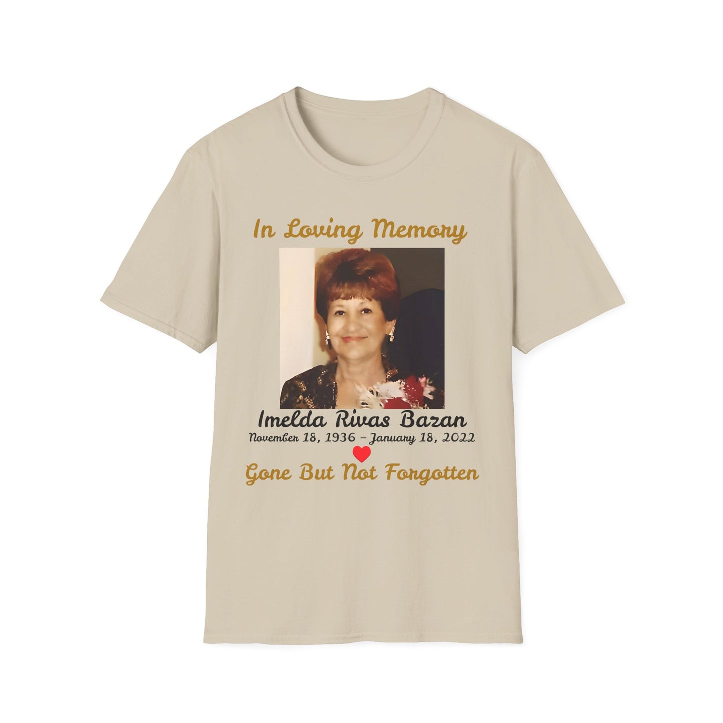 Memorial Personalized T-Shirt. In Loving Memory Shirt. Unique and Thoughtful Gift. Gift for Her. Gift for Him.