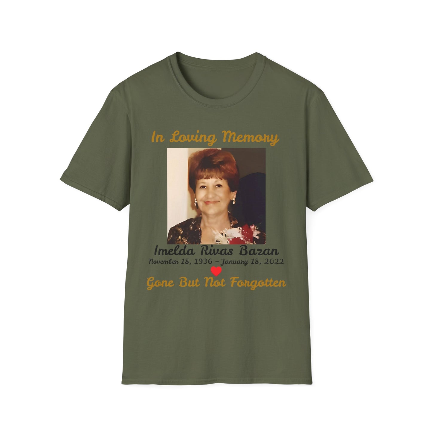 Memorial Personalized T-Shirt. In Loving Memory Shirt. Unique and Thoughtful Gift. Gift for Her. Gift for Him.