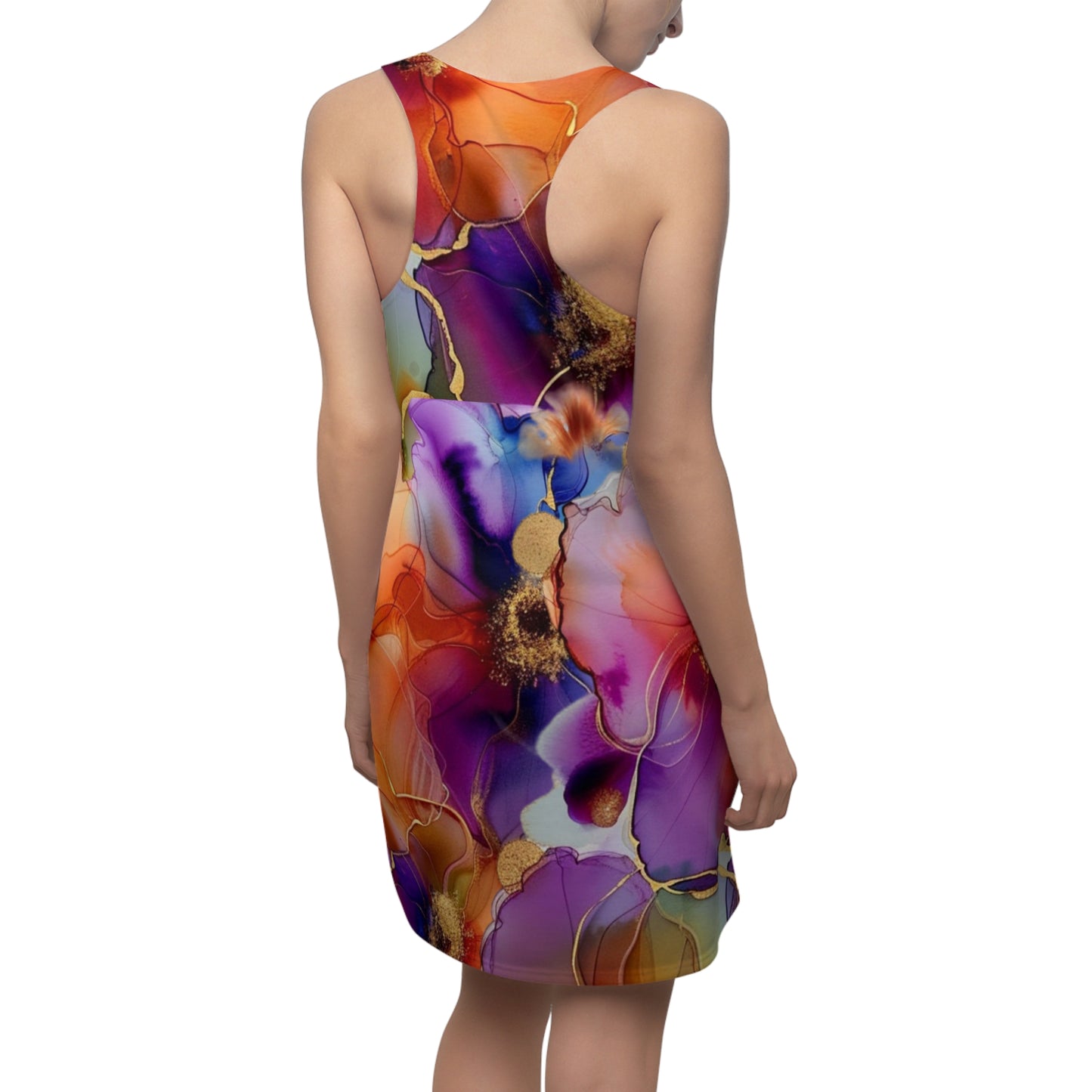 Copy of Floral Women's Cut and Sew Racerback Dress, Perfect Gift for Her. Order now and turn heads wherever you go!