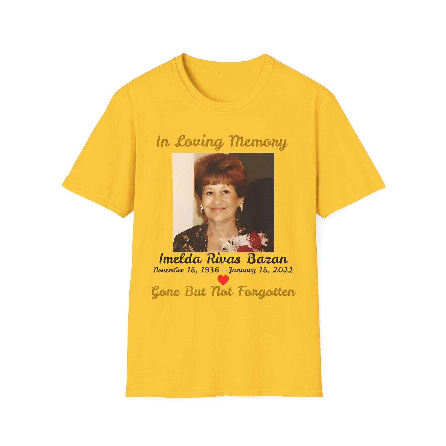 Memorial Personalized T-Shirt. In Loving Memory Shirt. Unique and Thoughtful Gift. Gift for Her. Gift for Him.