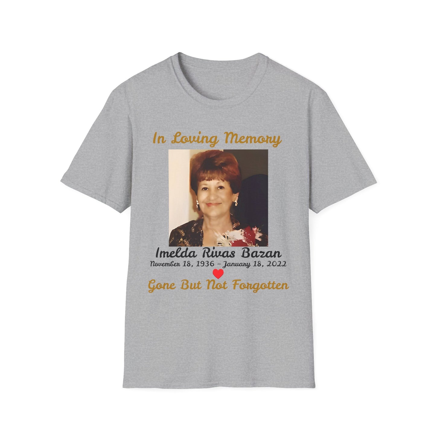Memorial Personalized T-Shirt. In Loving Memory Shirt. Unique and Thoughtful Gift. Gift for Her. Gift for Him.