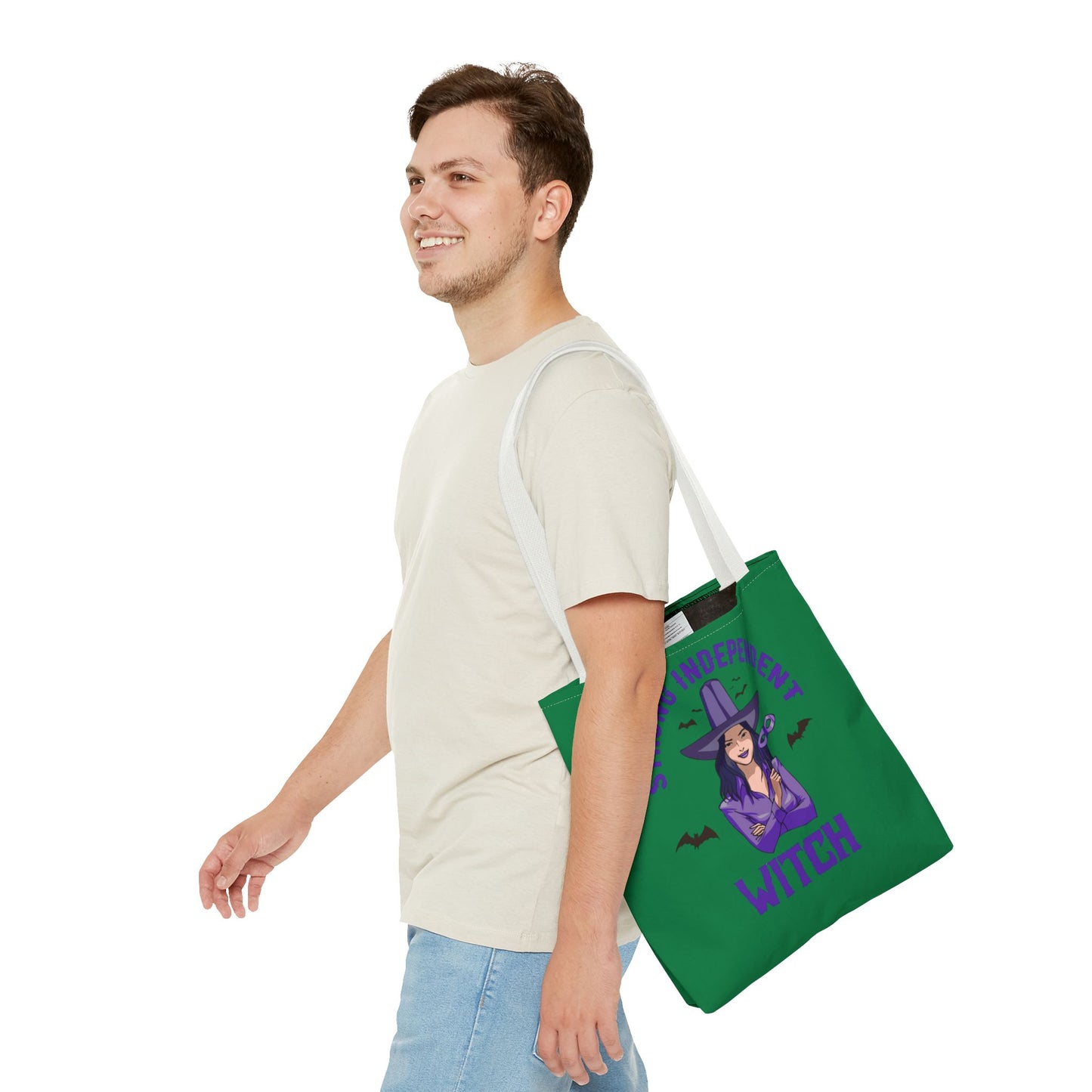 Strong Independent Witch Tote Bag - Perfect Halloween Gift for Enthusiasts - Ideal for Spooky Season, Witchcraft Fans, and Halloween Lovers.