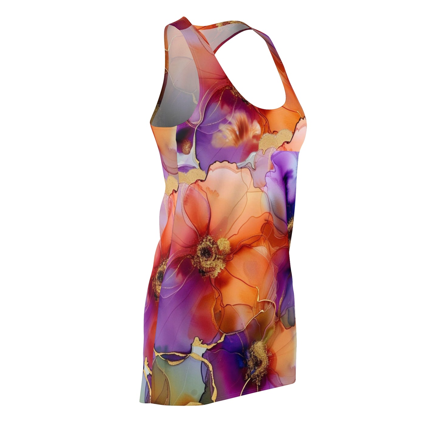 Copy of Floral Women's Cut and Sew Racerback Dress, Perfect Gift for Her. Order now and turn heads wherever you go!