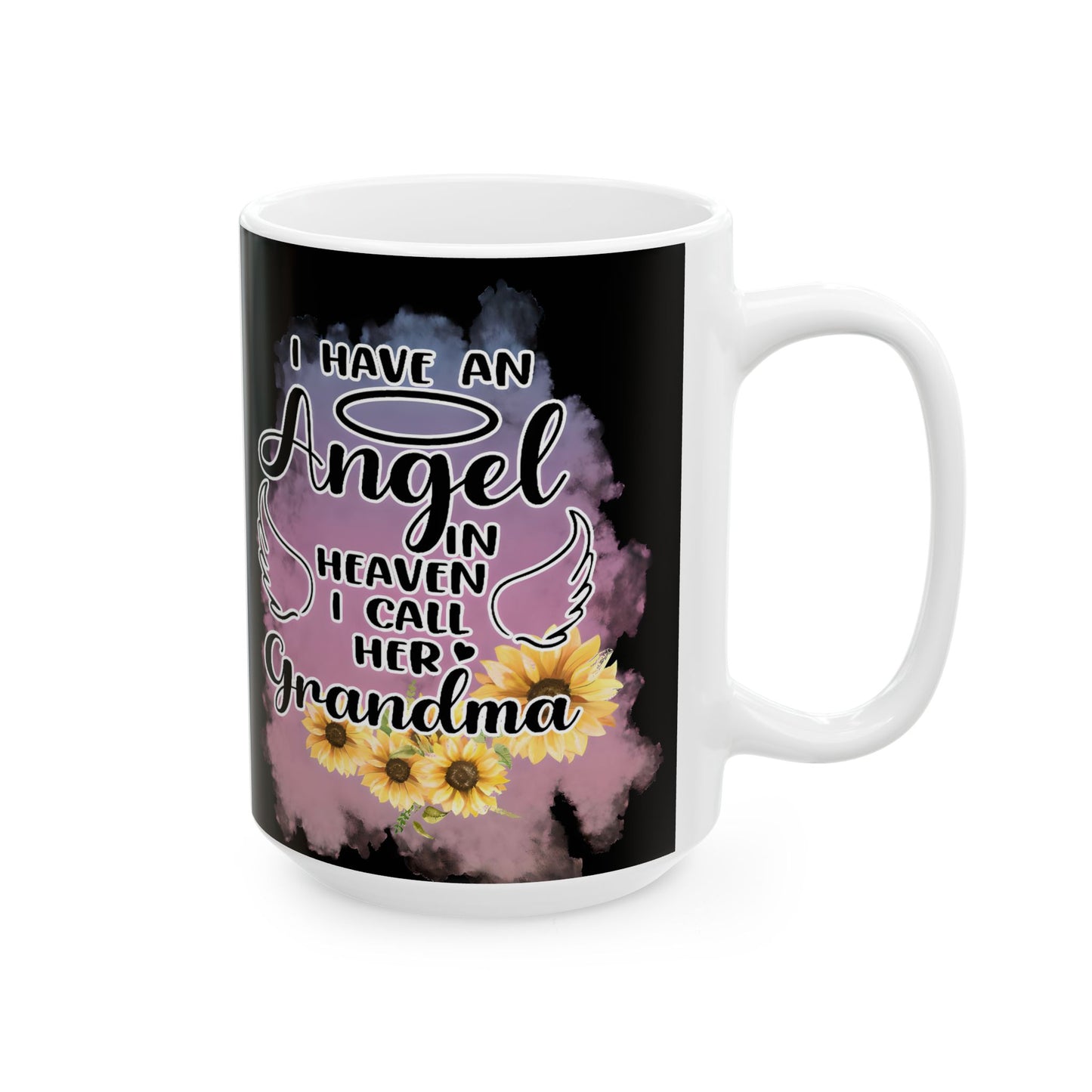Personalized Grandma Memorial Ceramic Mug With Photo and Poem, (11oz, 15oz). Gift for her. Gift for Him.