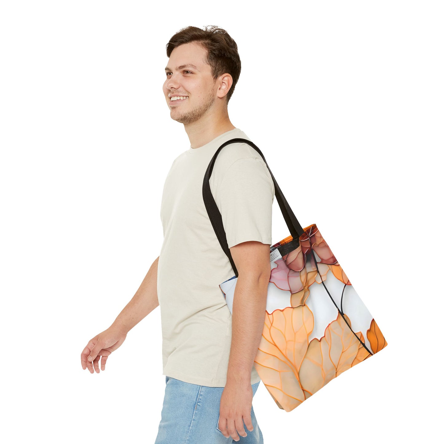 Autumn Leaves Tote Bag | Soccer Leaves Canvas Tote | Stylish Reusable Shopping Bag.
