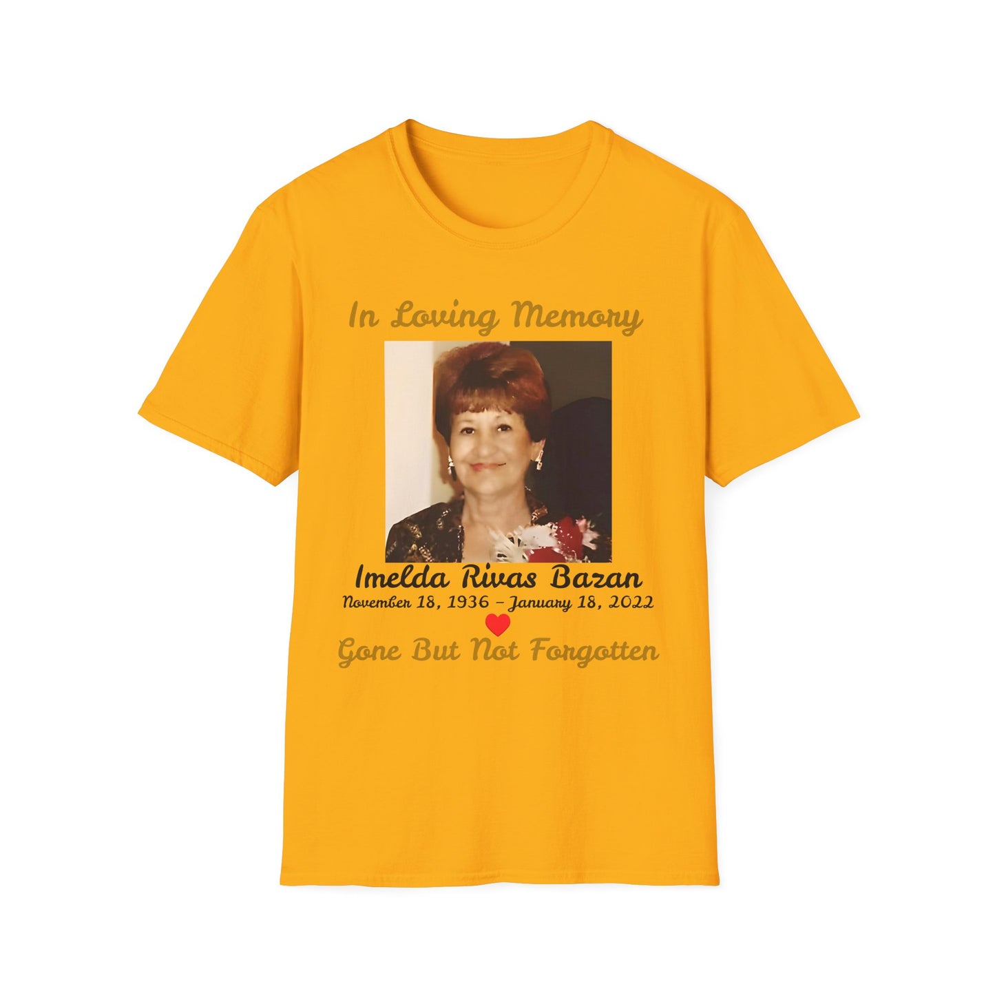 Memorial Personalized T-Shirt. In Loving Memory Shirt. Unique and Thoughtful Gift. Gift for Her. Gift for Him.