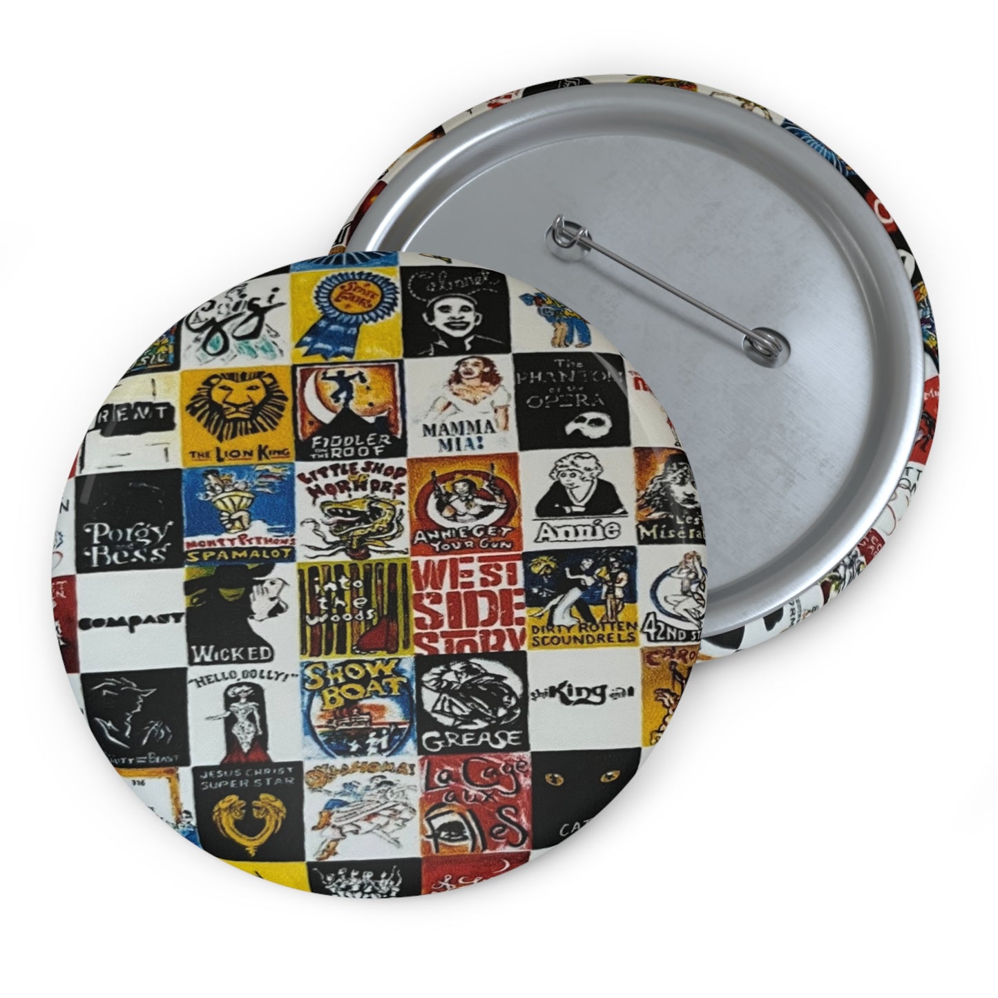 Broadway Musical Theater Pin Button. Makes a great gift for the Broadway Enthisuast.