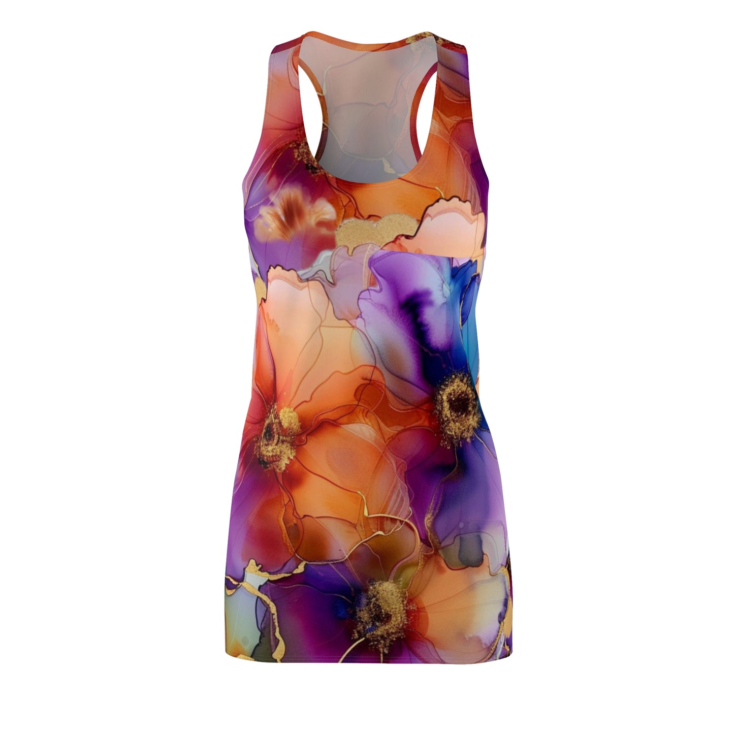Copy of Floral Women's Cut and Sew Racerback Dress, Perfect Gift for Her. Order now and turn heads wherever you go!