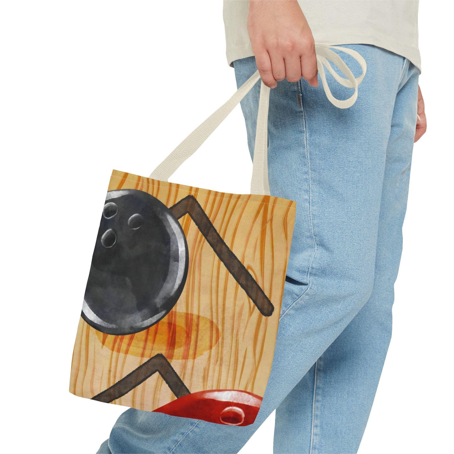 Bowling Tote Bag | Soccer Leaves Canvas Tote | Stylish Reusable Shopping Bag.