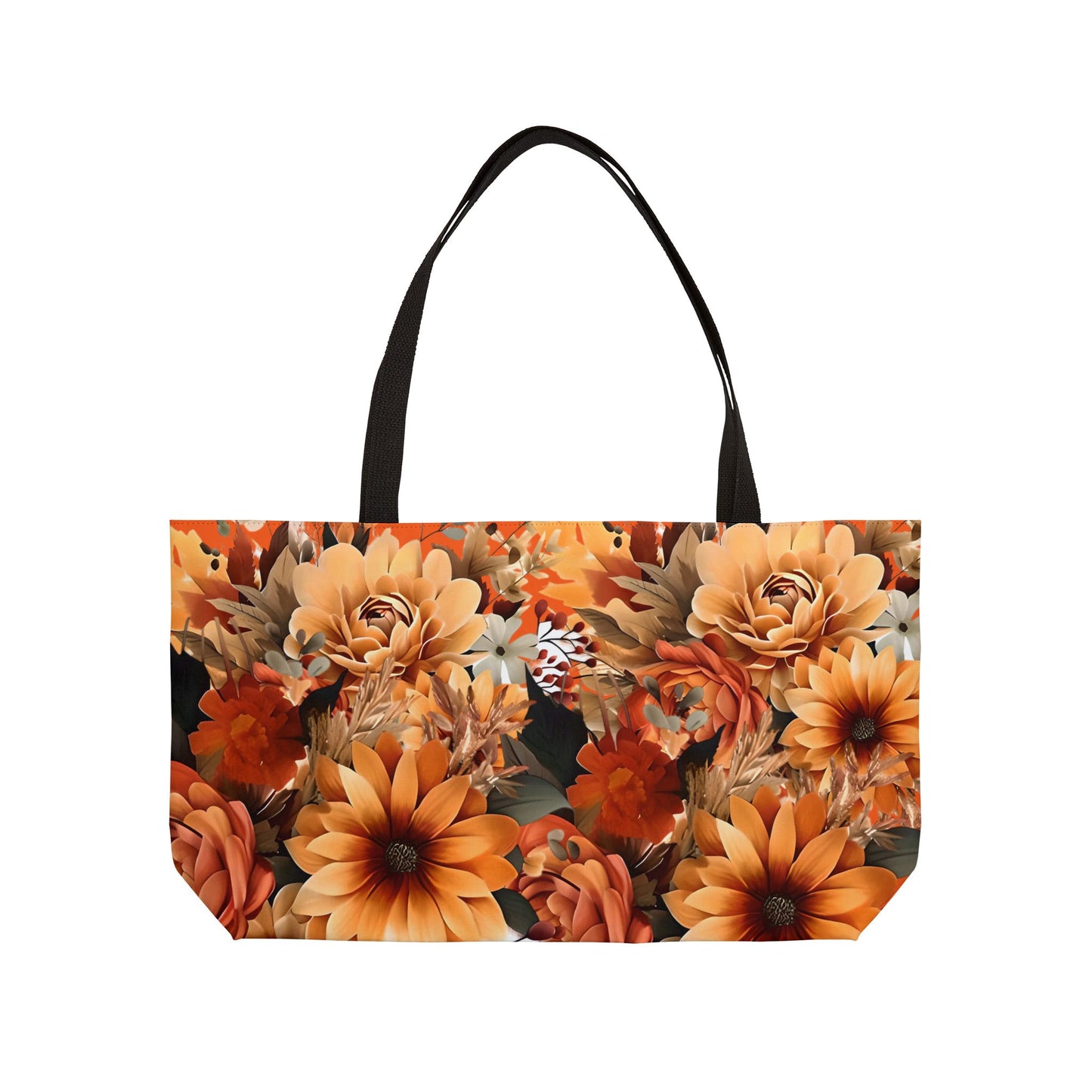 Autumn Flowers Tote Bag, Botanical Weekend Bag, Large Carryall Purse, Canvas Beach Bag, Boho Shopping Tote. Gift for her.