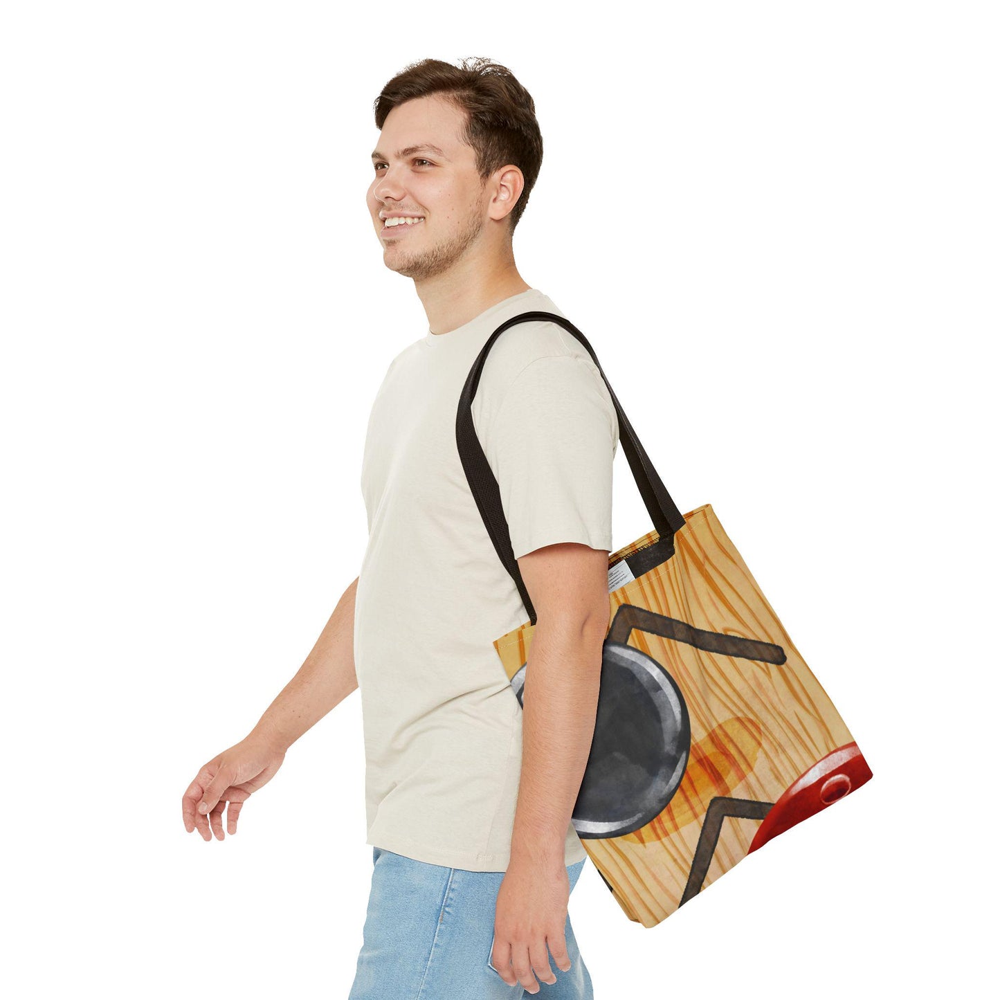 Bowling Tote Bag | Soccer Leaves Canvas Tote | Stylish Reusable Shopping Bag.