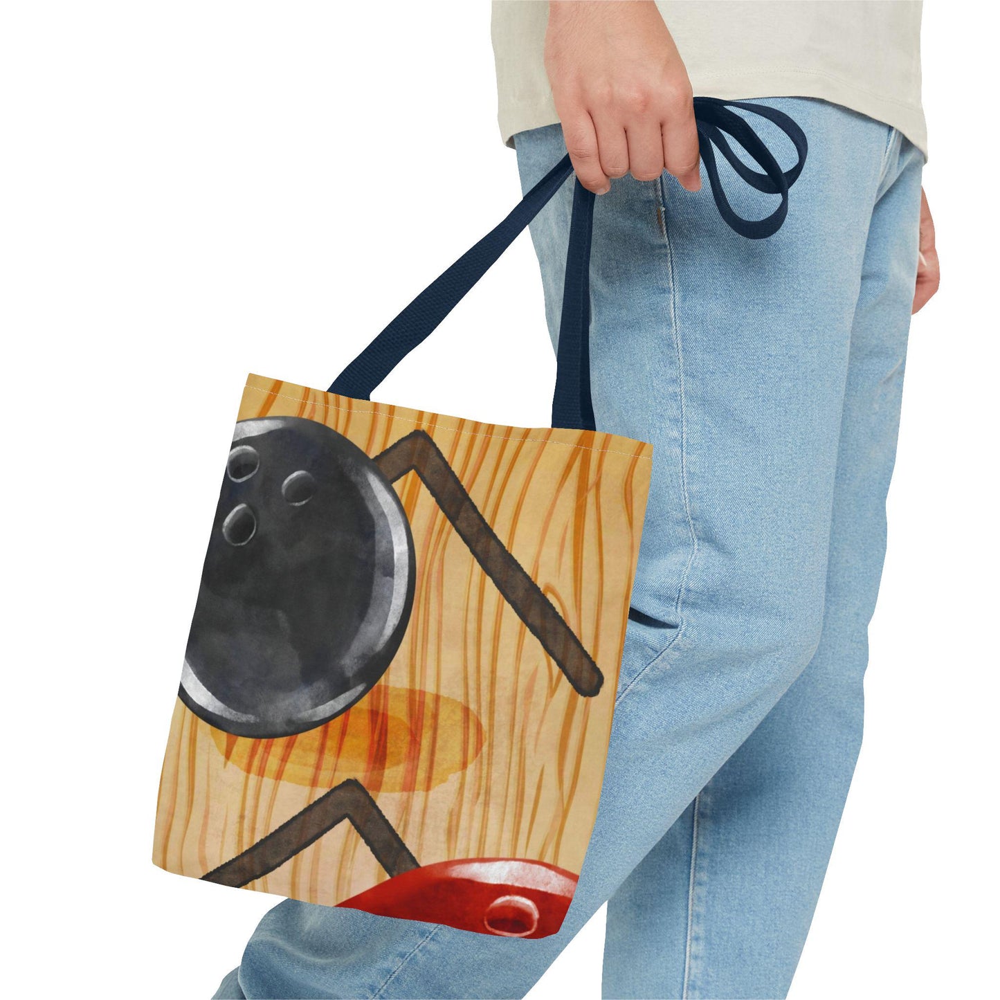 Bowling Tote Bag | Soccer Leaves Canvas Tote | Stylish Reusable Shopping Bag.