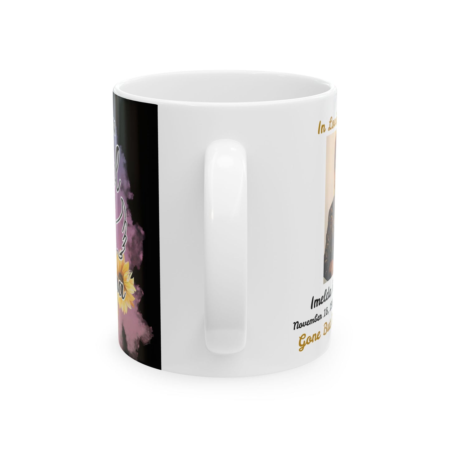 Personalized Grandma Memorial Ceramic Mug With Photo and Poem, (11oz, 15oz). Gift for her. Gift for Him.