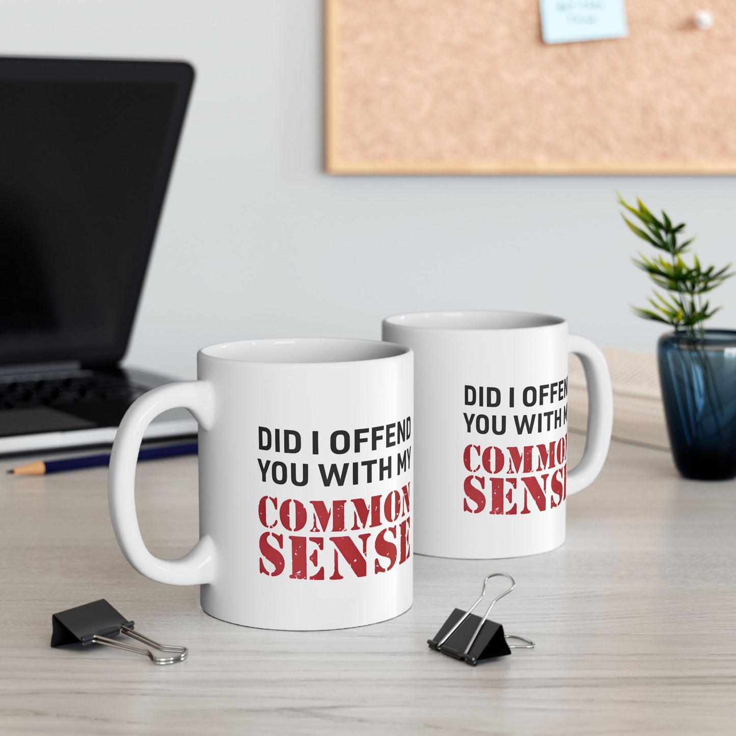 Common Sense Ceramic Mug, Funny Coffee Cup for Family and Friends, Sarcastic Tea Mug, Office Humor Gift, Sassy Mug for Coworkers, Novelty