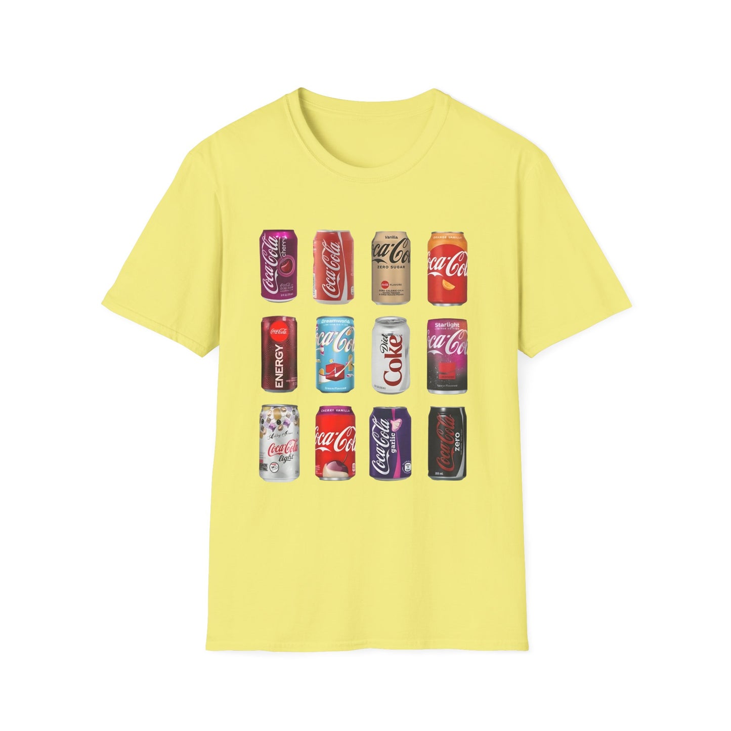 Coke Collage Unisex Softstyle T-Shirt | Retro Coke Art Tee | Soft Cotton Graphic Shirt | Trendy Vintage Design