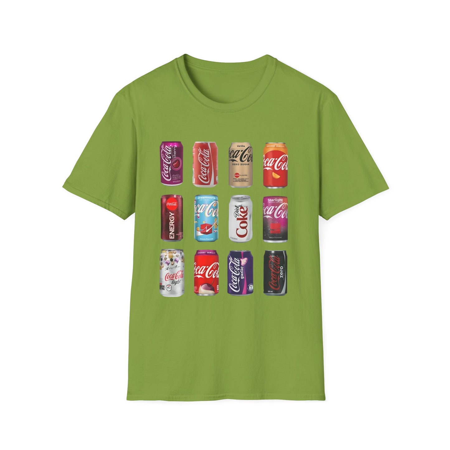 Coke Collage Unisex Softstyle T-Shirt | Retro Coke Art Tee | Soft Cotton Graphic Shirt | Trendy Vintage Design