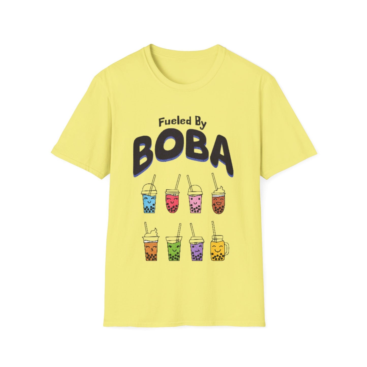 Boba Lover Unisex "Fueled By BOBA" Softstyle T-Shirt. Makes a great gift! Explore Now.
