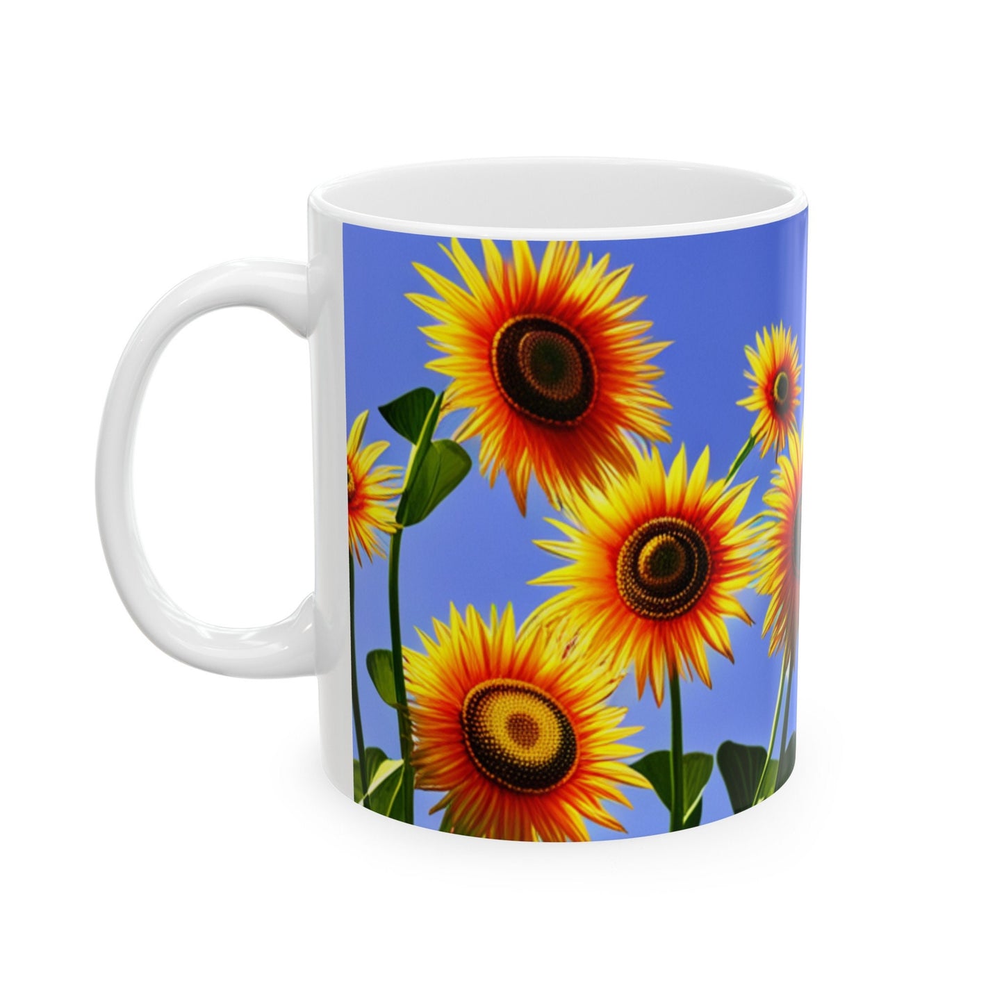Sunflowers Ceramic Mug, (11oz, 15oz)
