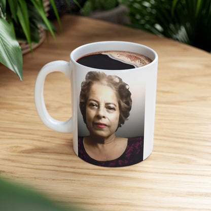 Personalized Grandmother Memorial Ceramic Mug With Photo and Poem, (11oz, 15oz). Gift for her. Gift for Him.