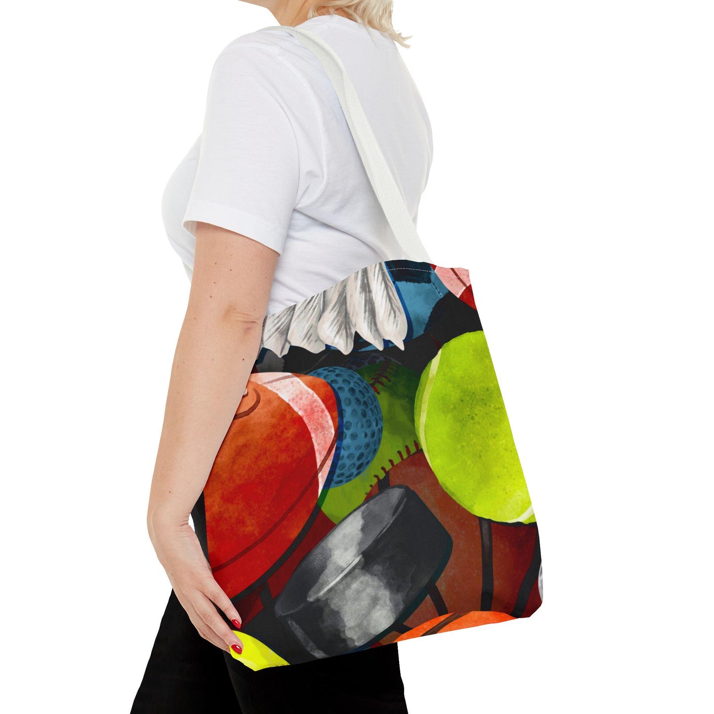 Sports Tote Bag | Floral Leaves Canvas Tote | Stylish Reusable Shopping Bag.