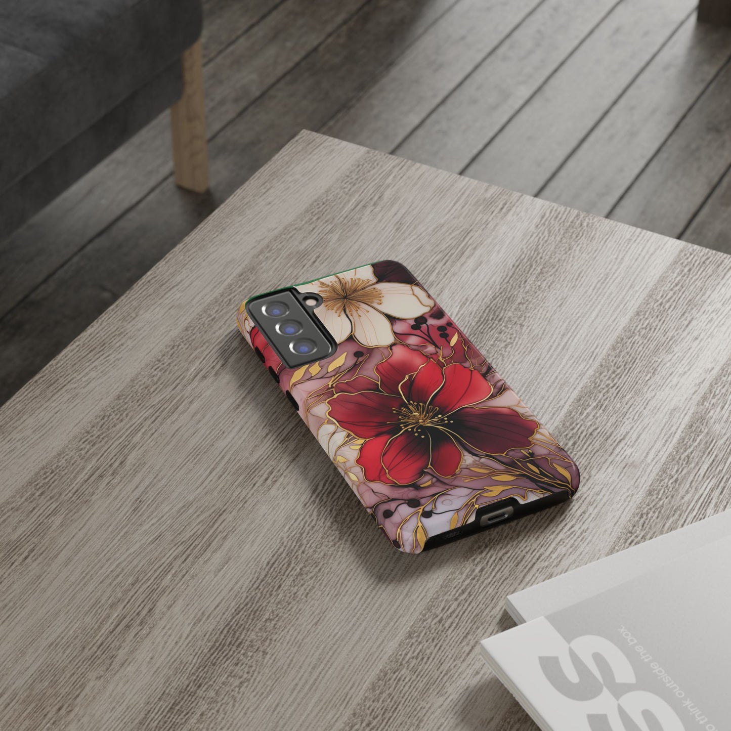 Floral Tough Phone Case - Protective iPhone, Samsung Galaxy, Google Pixel Cover - Durable Floral Design for Maximum Protection