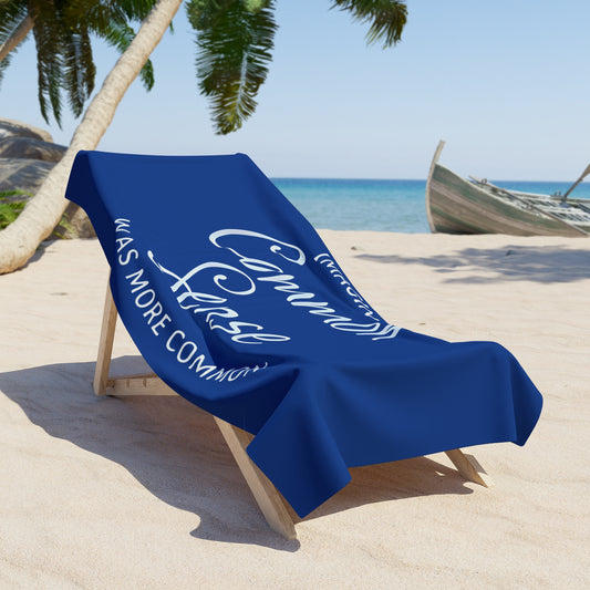 Imagine If Common Sense Was More Common Beach Towel | Funny Political Beach Towel | Perfect for Pool & Vacation | Unique Gift for Adults