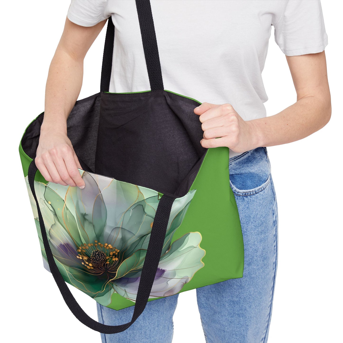 Floral Tote Bag, Botanical Weekend Bag, Large Carryall Purse, Canvas Beach Bag, Boho Shopping Tote. Gift for her.