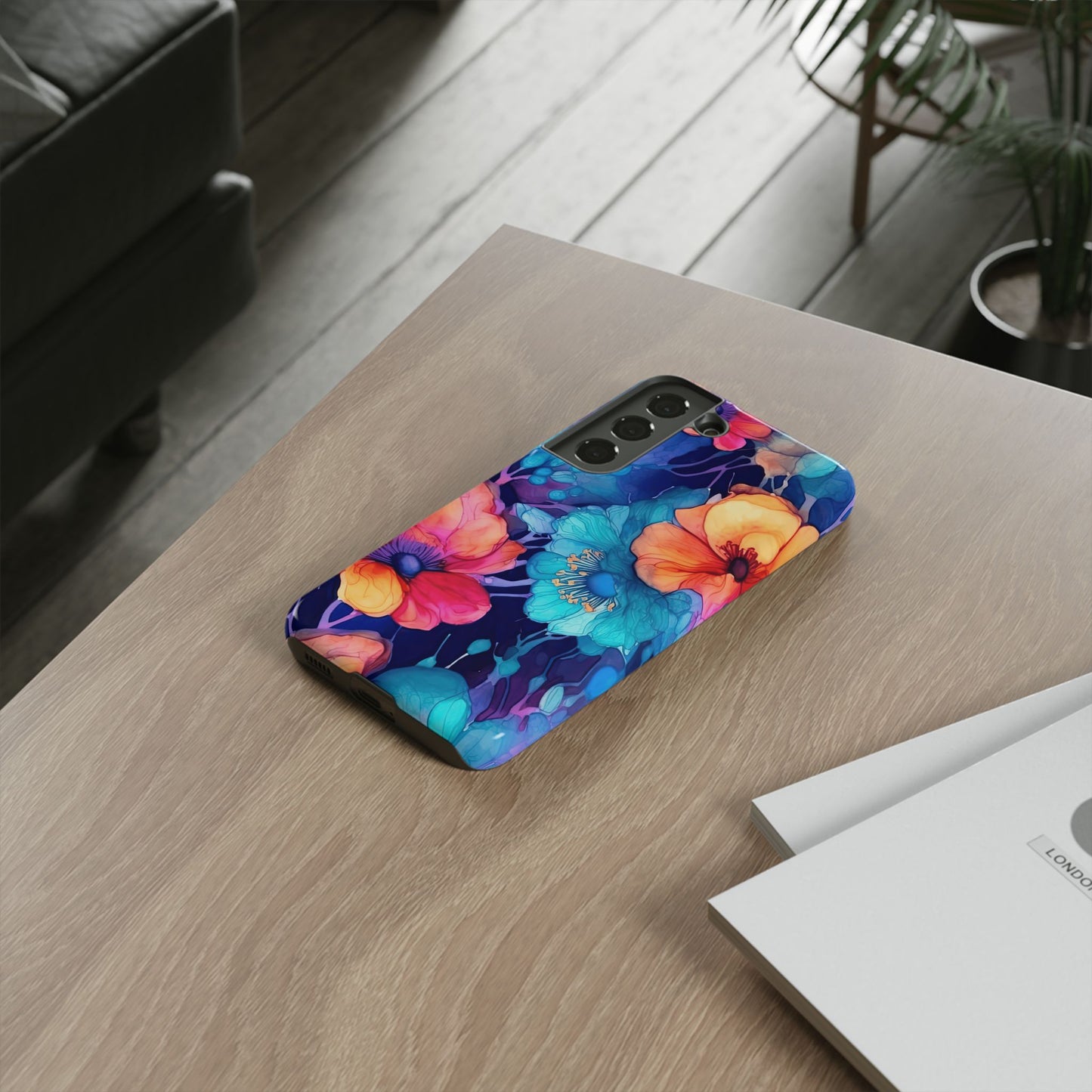 Boho Floral Phone Cases, Tough iPhone Cases, Samsung Galaxy, Google Pixel, Protective Phone Cases