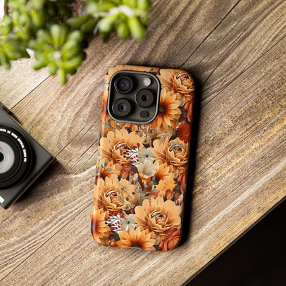 Autumn Floral Tough iPhone Cases, Samsung Galaxy, and Google Pixel devices with premium-quality custom protective phone cases.