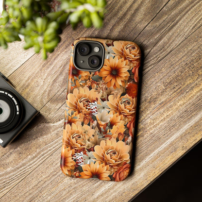 Autumn Floral Tough iPhone Cases, Samsung Galaxy, and Google Pixel devices with premium-quality custom protective phone cases.