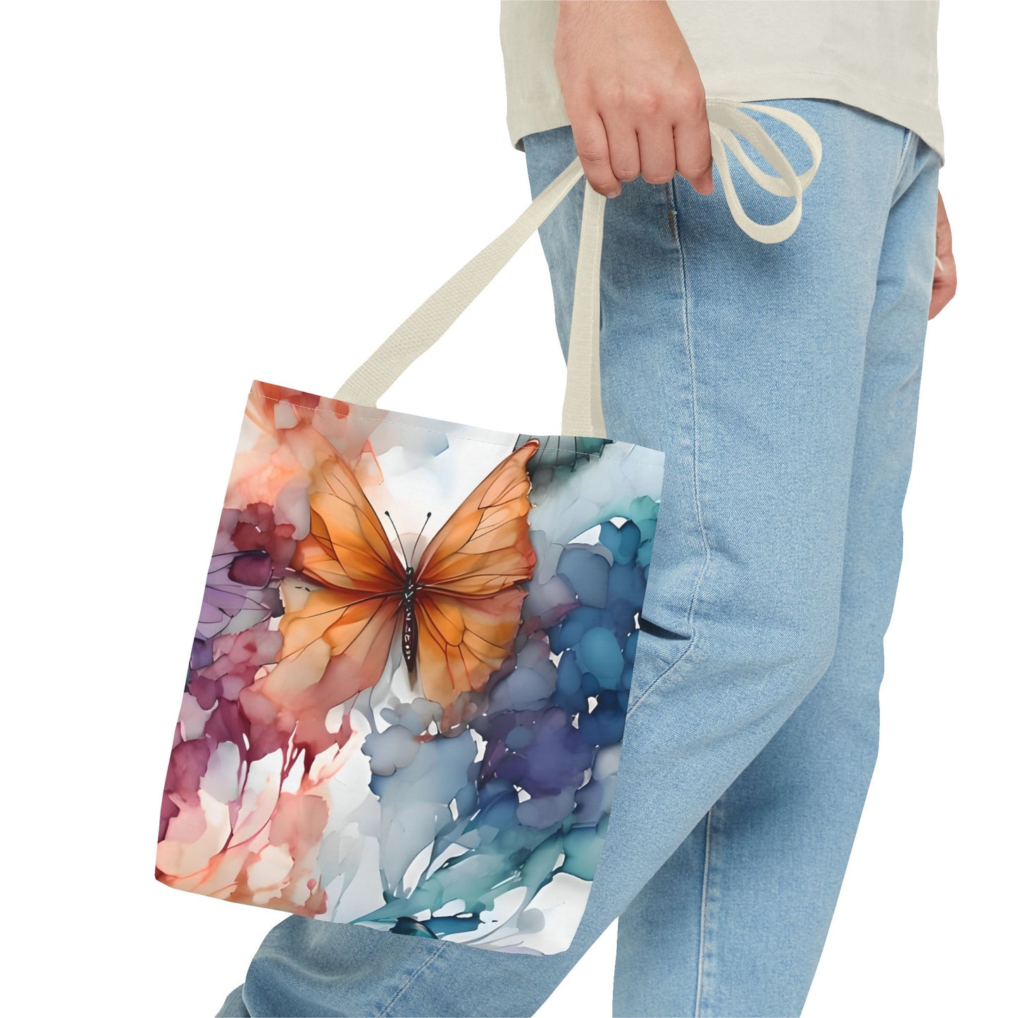 Butterflies Tote Bag | Autumn Leaves Canvas Tote | Stylish Reusable Shopping Bag.