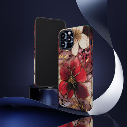 Floral Tough Phone Case - Protective iPhone, Samsung Galaxy, Google Pixel Cover - Durable Floral Design for Maximum Protection