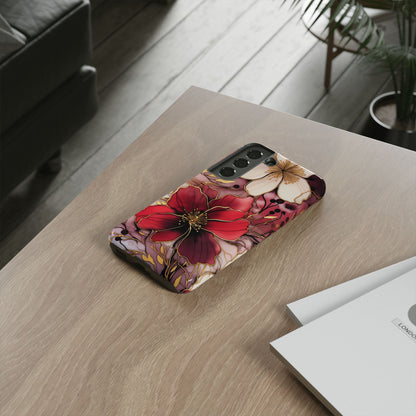 Floral Tough Phone Case - Protective iPhone, Samsung Galaxy, Google Pixel Cover - Durable Floral Design for Maximum Protection