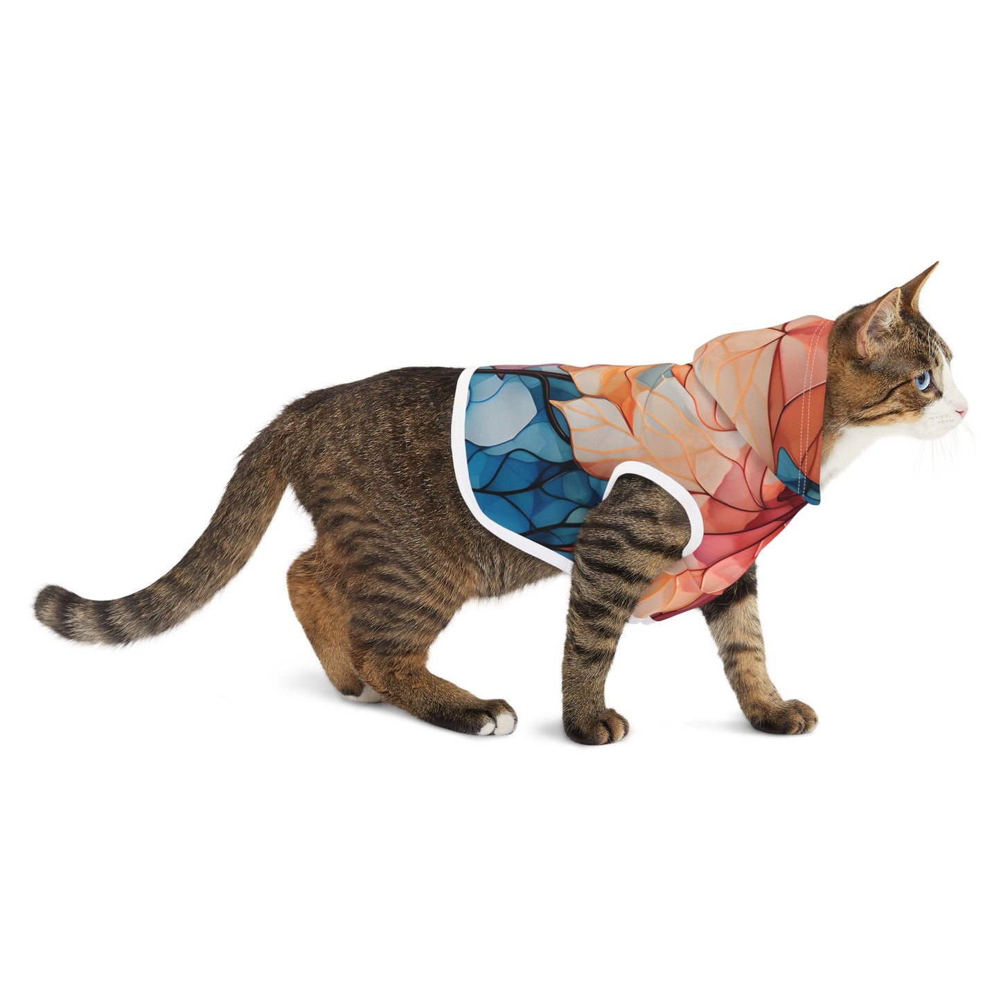 Autumn Leaves Pet Hoodie.  Ideal for pet lovers celebrating Halloween or Thanksgiving.