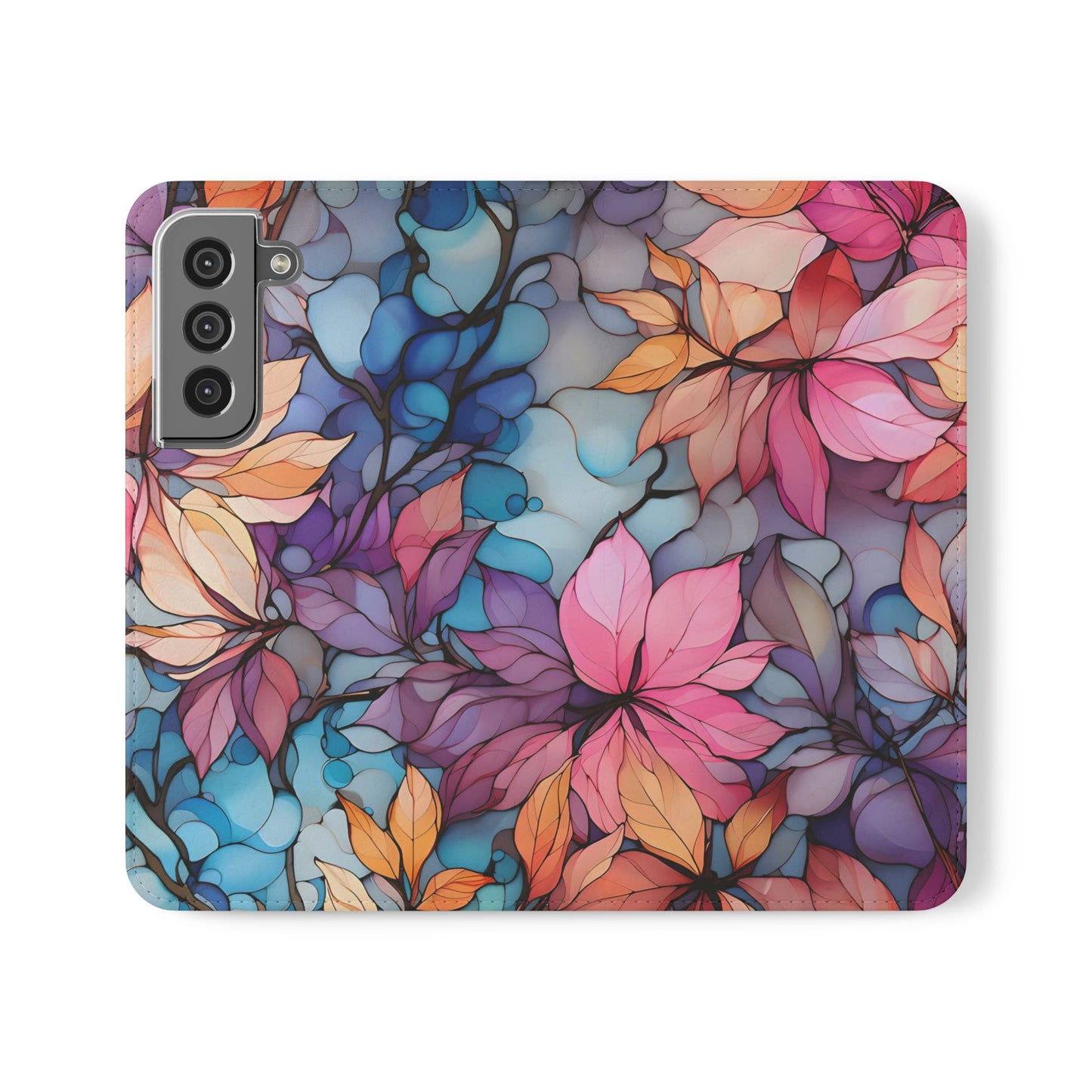 Autumn Floral Leaves Flip Cases - Autumn Leaves Fan Accessories, Autumn Leaves Phone Protectors, Autumn Leaves Gifts