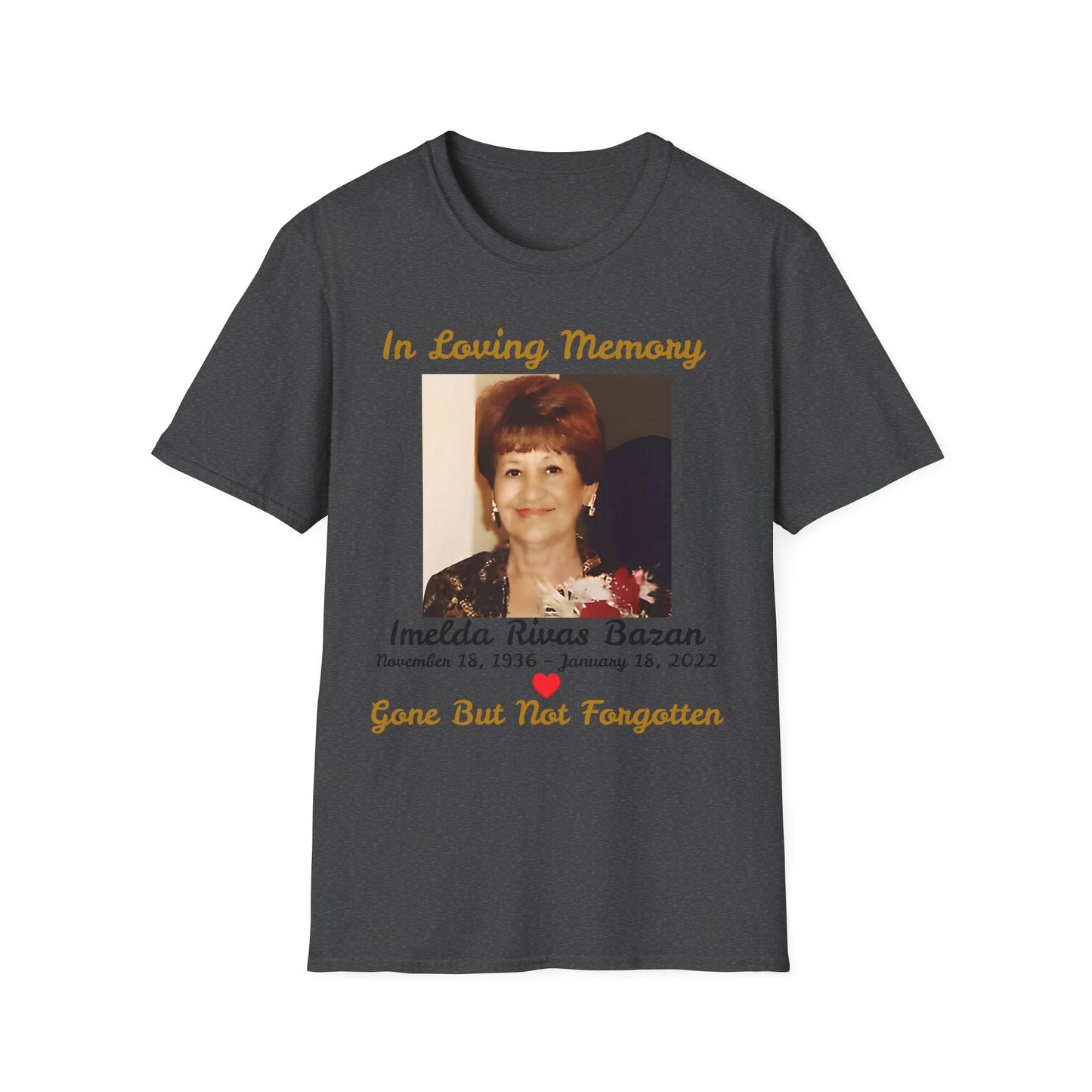 Memorial Personalized T-Shirt. In Loving Memory Shirt. Unique and Thoughtful Gift. Gift for Her. Gift for Him.