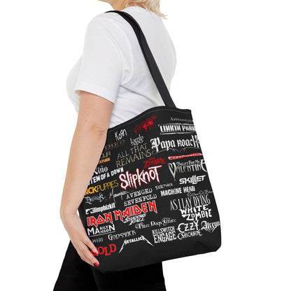 Heavy Metal Collage Tote Bag - Perfect Gift for Rock Music Fans, Alternative Music Lovers, Gothic Decor, Music Festival Accessory, Band