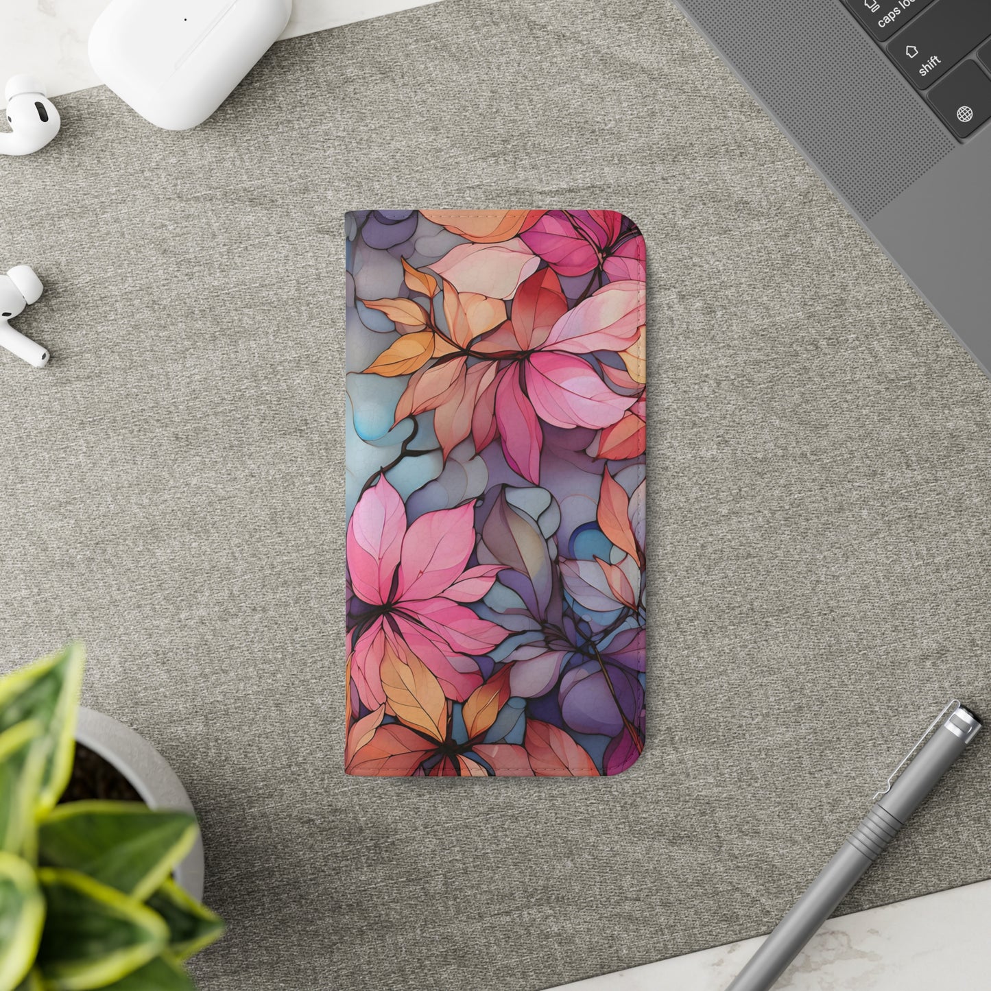 Autumn Floral Leaves Flip Cases - Autumn Leaves Fan Accessories, Autumn Leaves Phone Protectors, Autumn Leaves Gifts