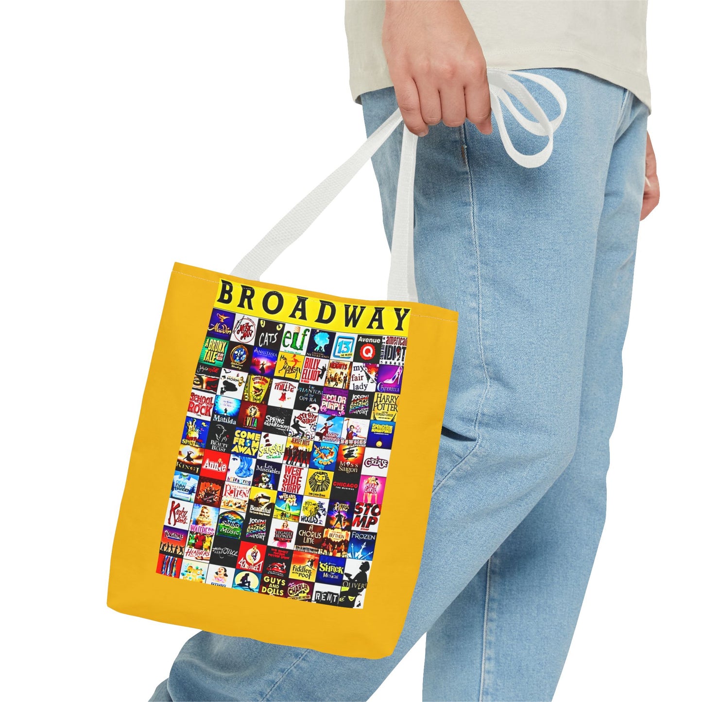 Broadway Collage Tote Bag - Perfect Gift for Theatre Lover, Broadway Enthusiast, Gift for Her, Gift for Him, Unique Broadway Gift