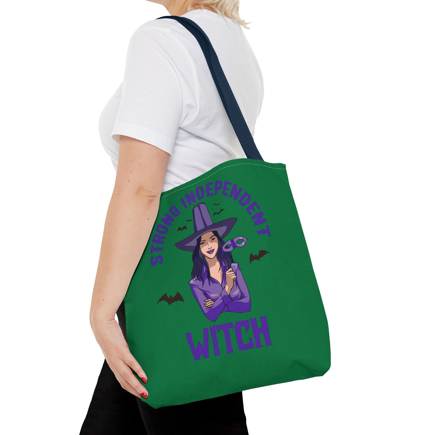 Strong Independent Witch Tote Bag - Perfect Halloween Gift for Enthusiasts - Ideal for Spooky Season, Witchcraft Fans, and Halloween Lovers.