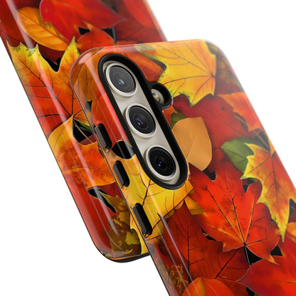 Autumn Leaves Phone Cases, Protective Tough iPhone Case, Samsung Galaxy, Google Pixel Cover, Custom Premium Quality Case