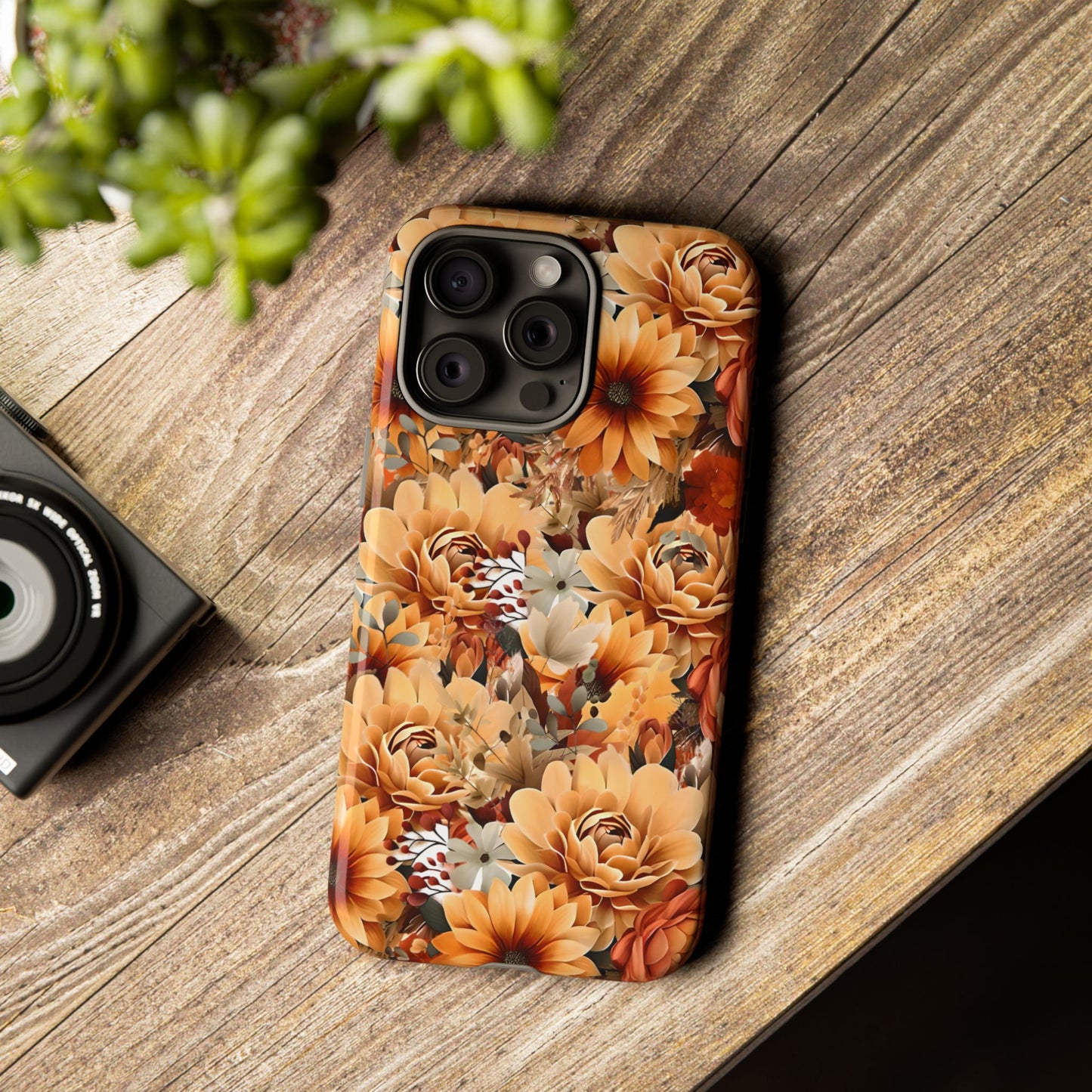 Autumn Floral Tough iPhone Cases, Samsung Galaxy, and Google Pixel devices with premium-quality custom protective phone cases.