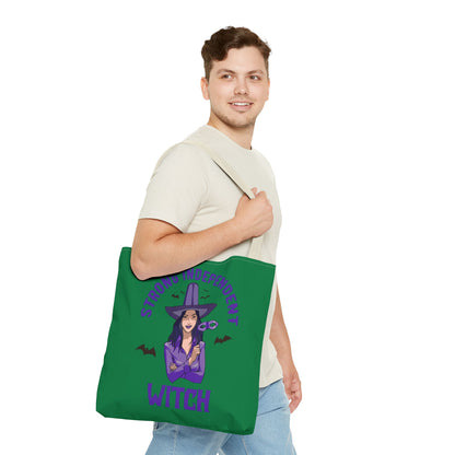 Strong Independent Witch Tote Bag - Perfect Halloween Gift for Enthusiasts - Ideal for Spooky Season, Witchcraft Fans, and Halloween Lovers.