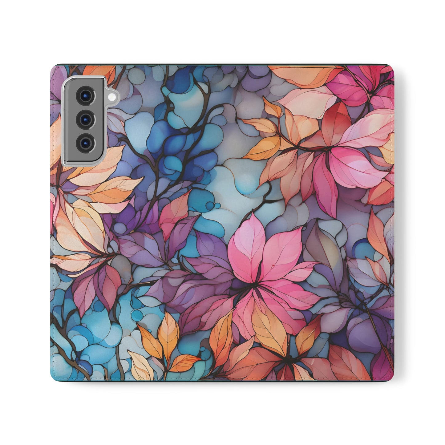 Autumn Floral Leaves Flip Cases - Autumn Leaves Fan Accessories, Autumn Leaves Phone Protectors, Autumn Leaves Gifts