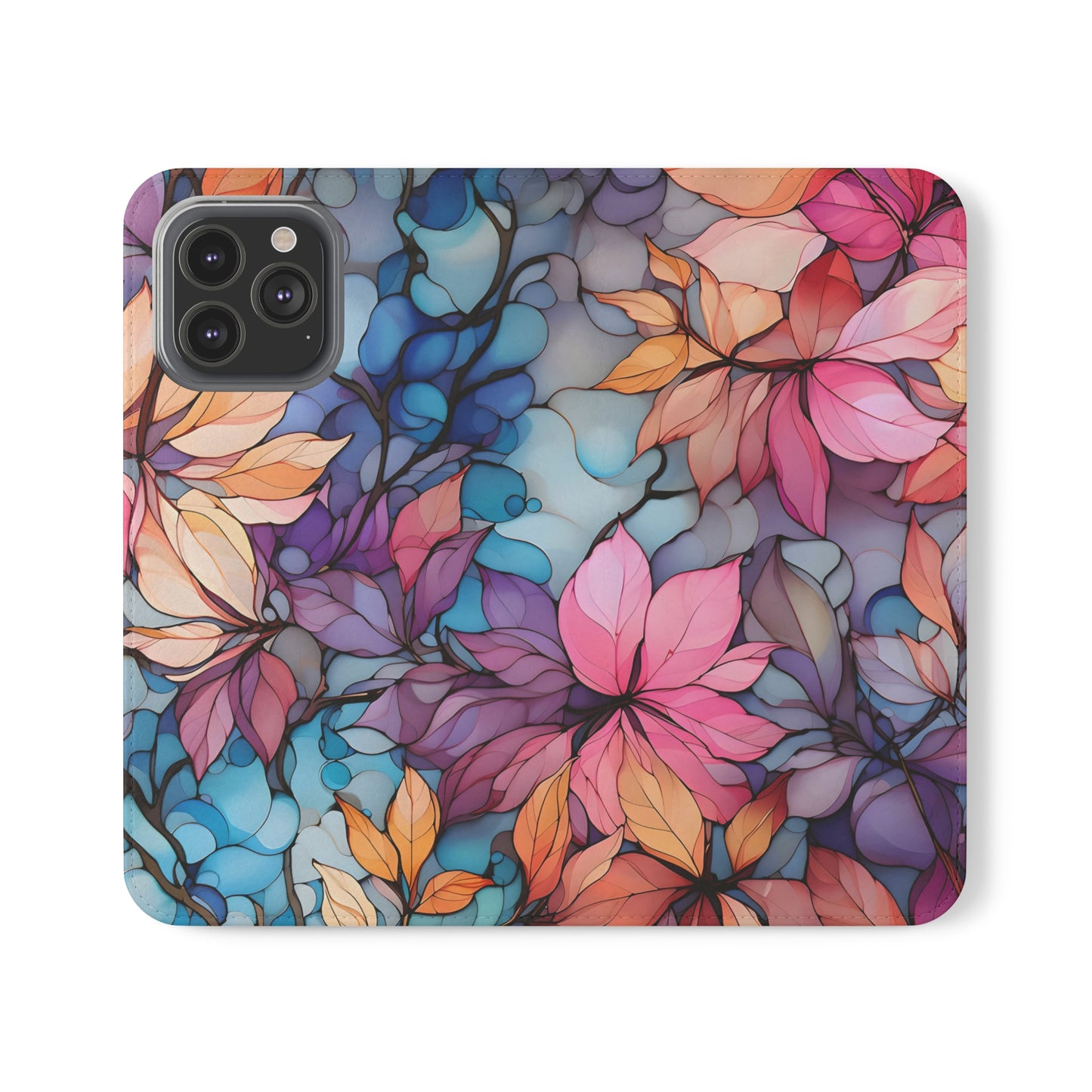 Autumn Floral Leaves Flip Cases - Autumn Leaves Fan Accessories, Autumn Leaves Phone Protectors, Autumn Leaves Gifts