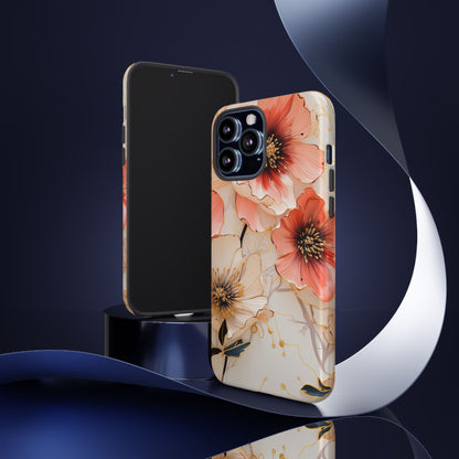 Floral Tough Phone Case - Protective iPhone, Samsung Galaxy, Google Pixel Cover - Durable Floral Design for Maximum Protection