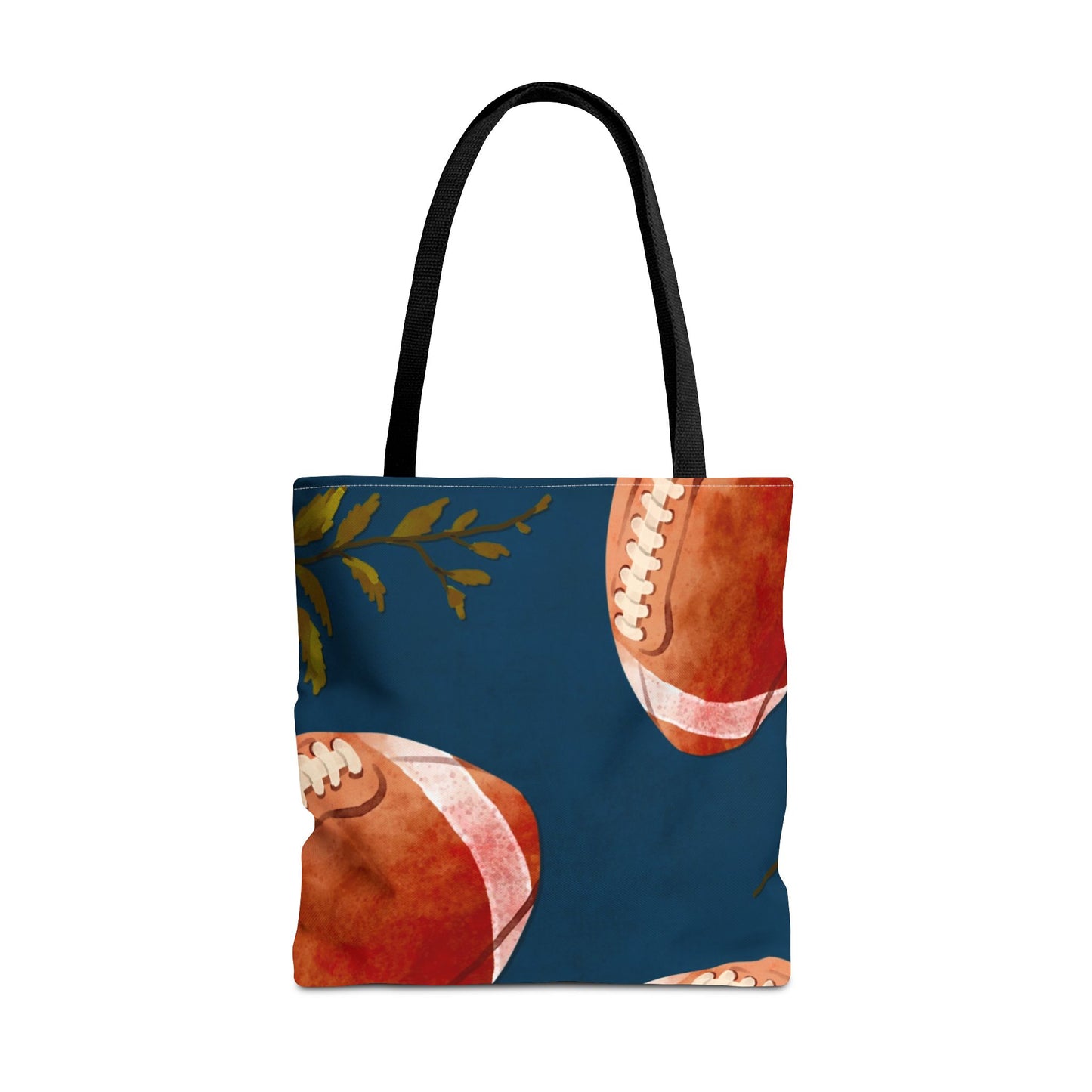 Football Tote Bag | Floral Leaves Canvas Tote | Stylish Reusable Shopping Bag.