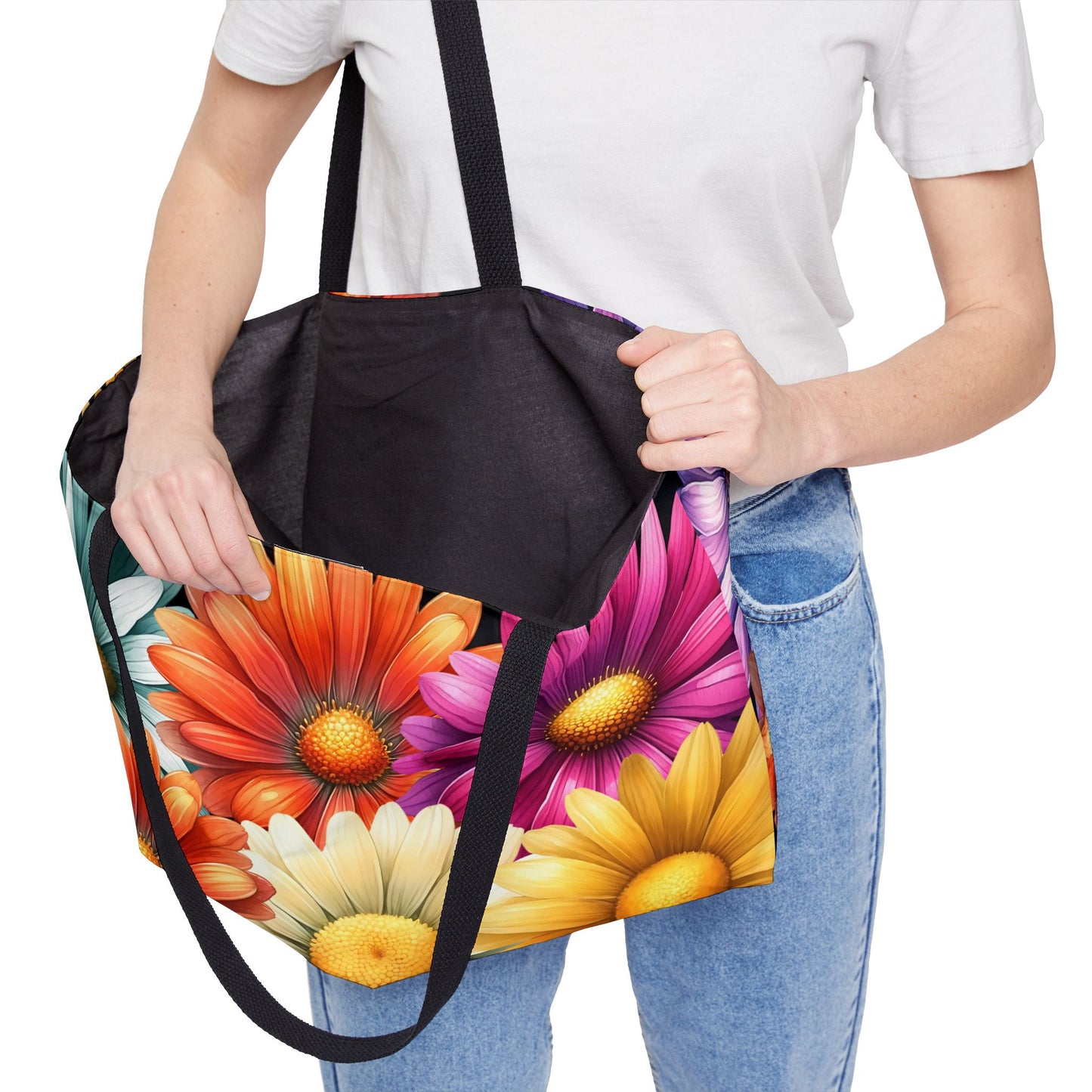 Floral Tote Bag, Botanical Weekend Bag, Large Carryall Purse, Canvas Beach Bag, Boho Shopping Tote. Gift for her.